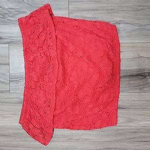 Cropped Tube Top - Coral - Wet Seal - Small